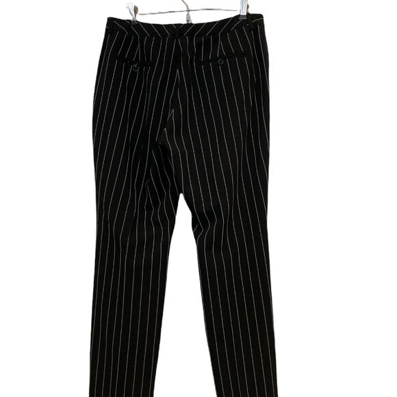 #3685  Nycard Womens black striped office work pants size 10 - Picture 2 of 5